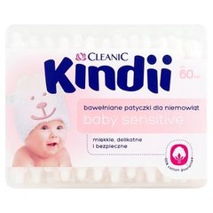 Cleanic Kindii Baby Sensitive Bawełniane patyczki dla niemowląt