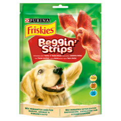Friskies Beggin' Strips Karma dla psów o smaku bekonu 120 g (7 sztuk)