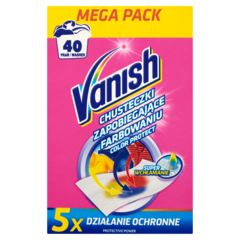 Vanish Color Protect Chusteczki zapobiegające farbowaniu 40 prań (20 sztuk)