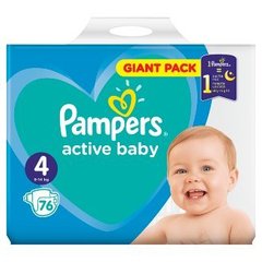 Pampers Pampers Active Baby Rozmiar 4, 76 pieluszek, 9-14 kg
