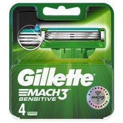 Gillette Mach3 Sensitive Ostrza wymienne do maszynki do golenia, 4 sztuki